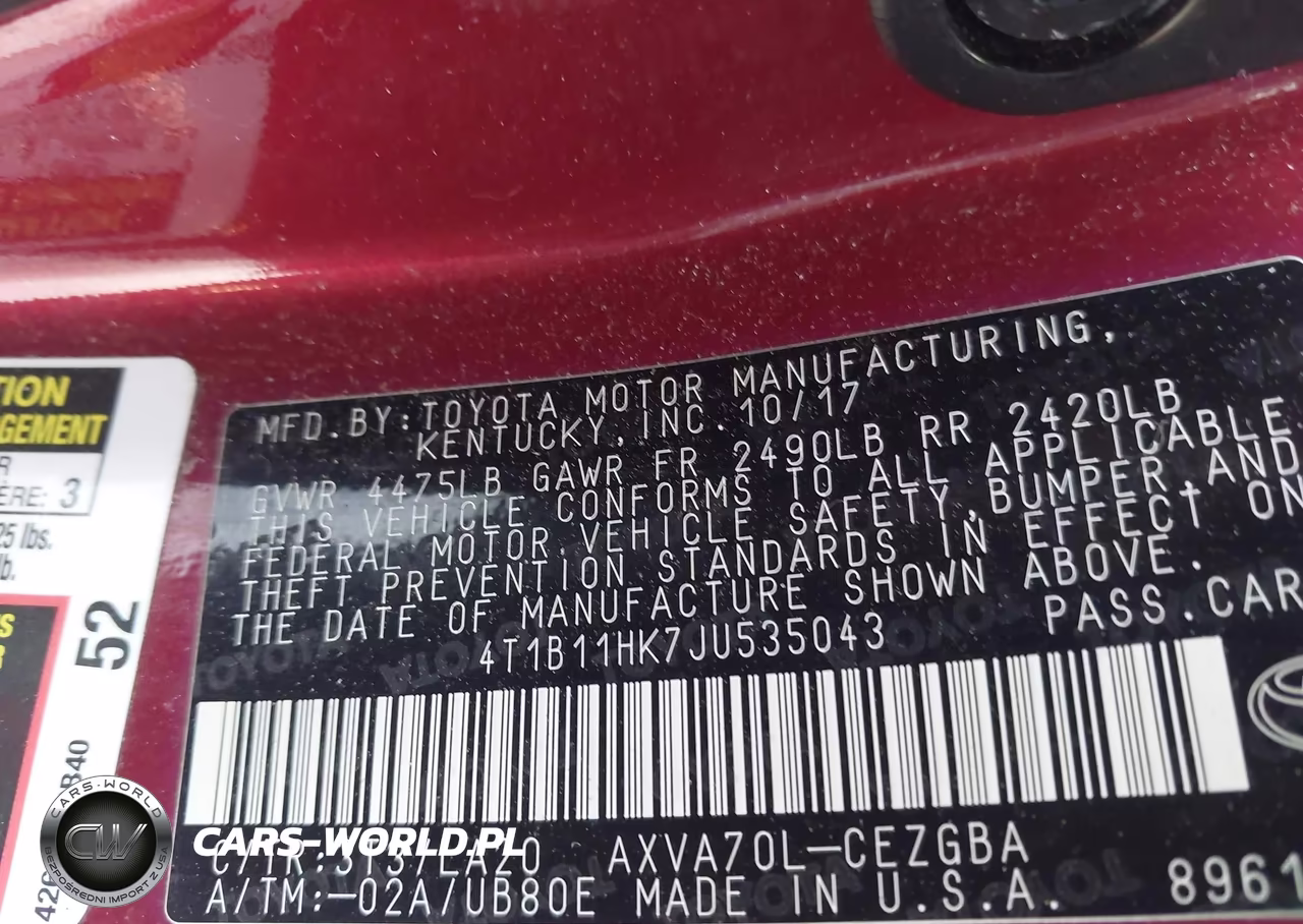 2018 Toyota Camry Xle VIN:4T1B11HK7JU535043 - 9