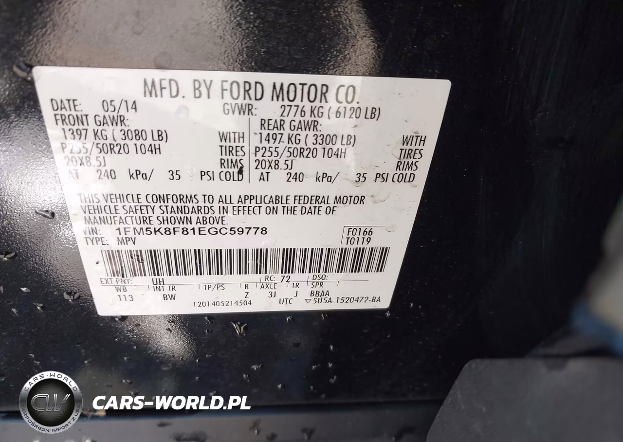 2014 Ford Explorer Limited VIN:1FM5K8F81EGC59778 - 9