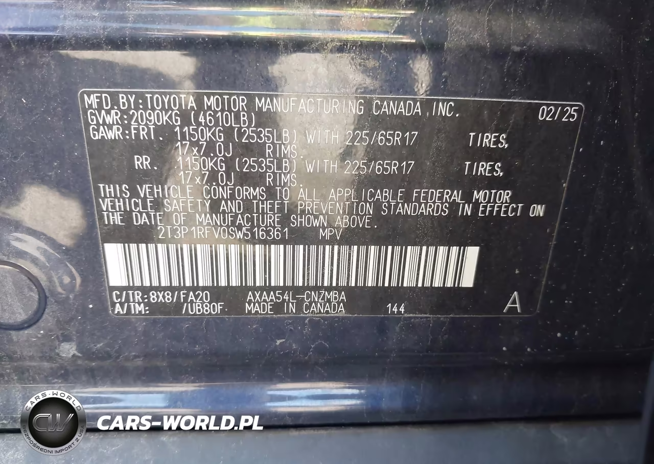 2025 Toyota Rav4 Xle VIN:2T3P1RFV0SW516361 - 9