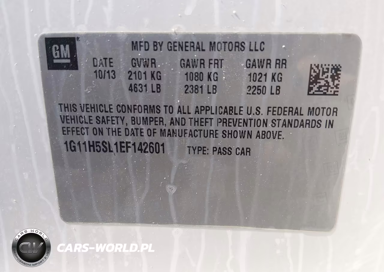2014 Chevrolet Malibu 1Lz VIN:1G11H5SL1EF142601 - 9