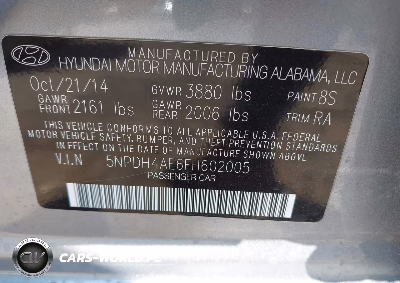 2015 Hyundai Elantra Se VIN:5NPDH4AE6FH602005 - 9