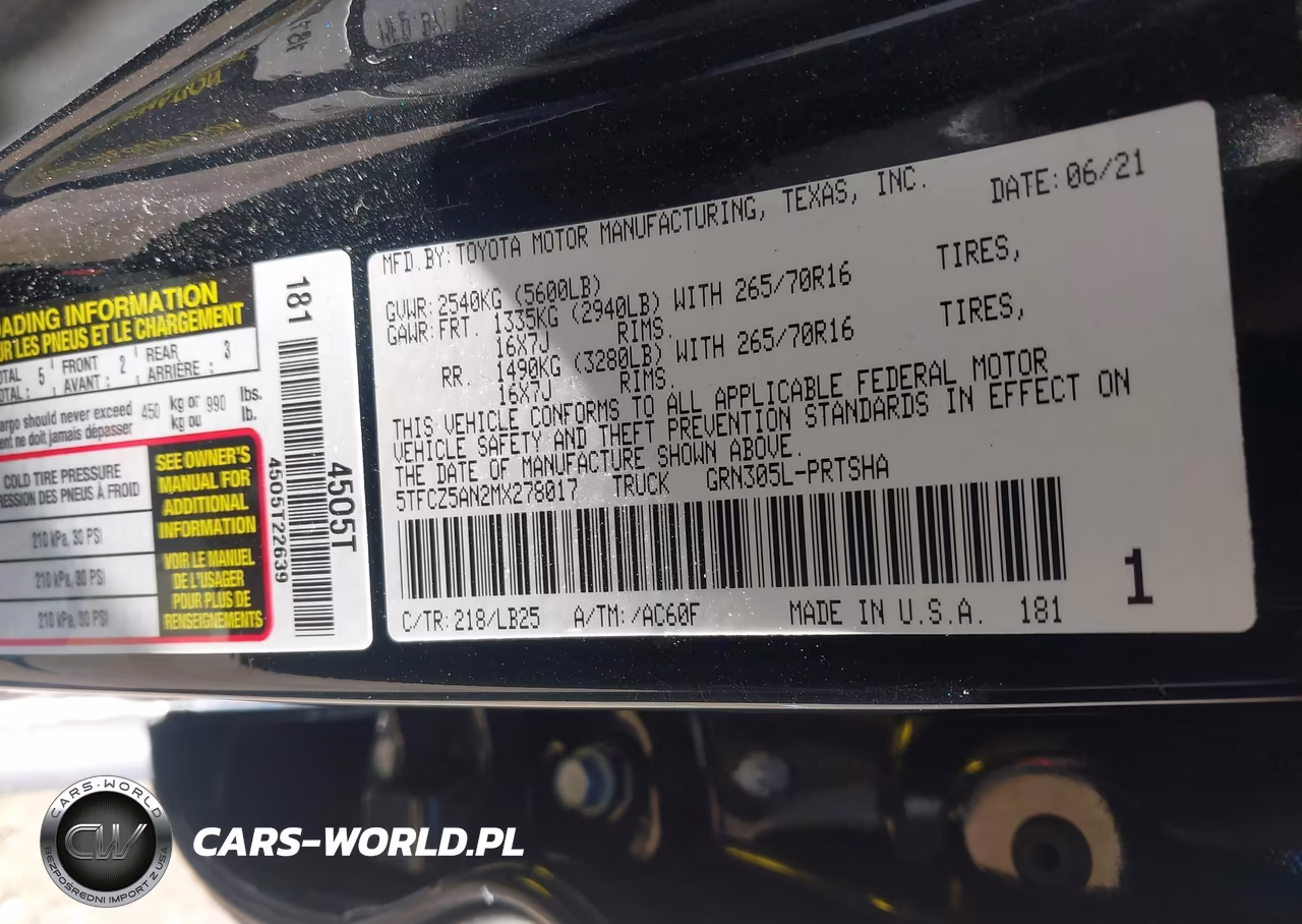 2021 Toyota Tacoma Trd Pro VIN:5TFCZ5AN2MX278017 - 9