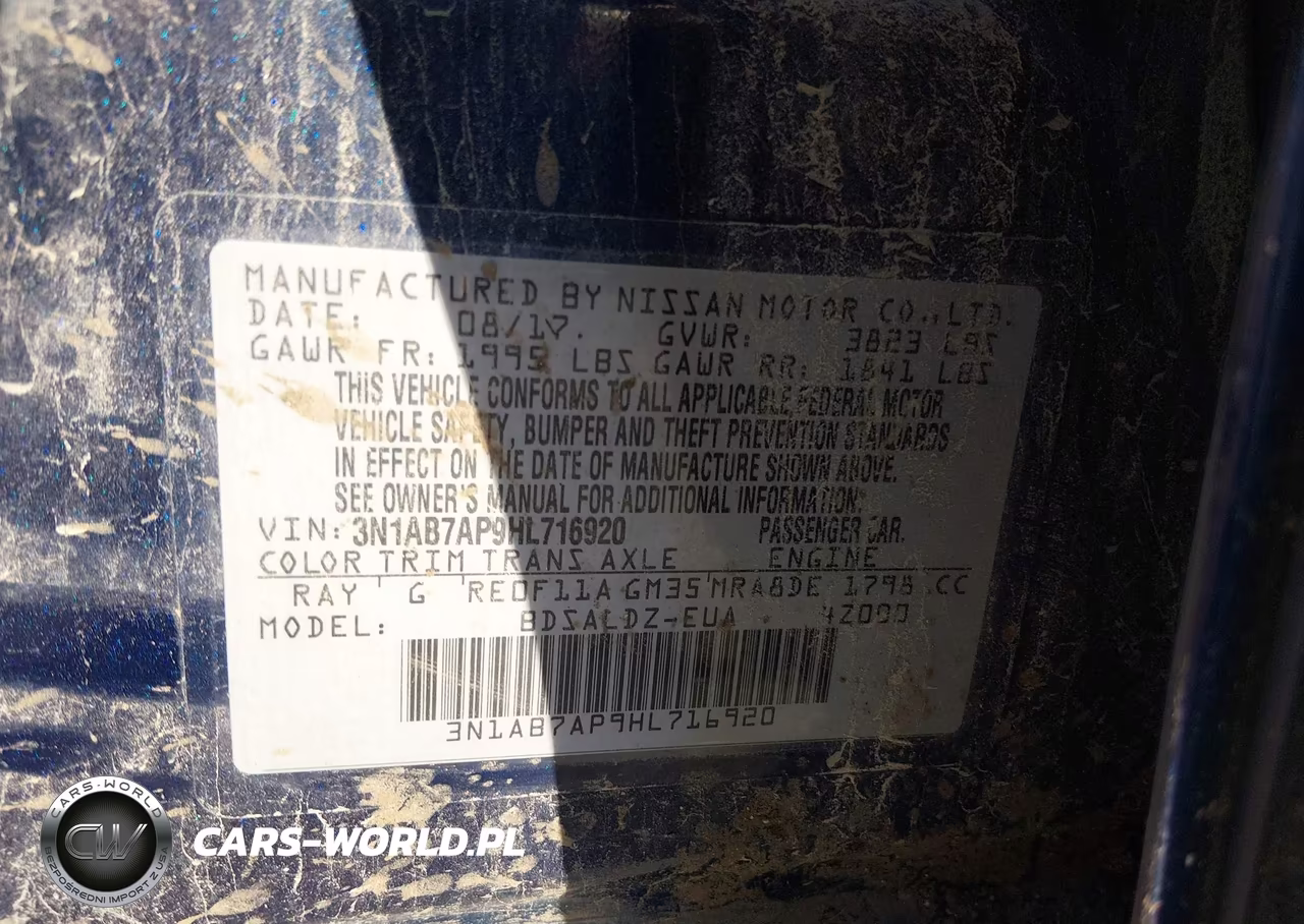 2017 Nissan Sentra Sv VIN:3N1AB7AP9HL716920 - 9