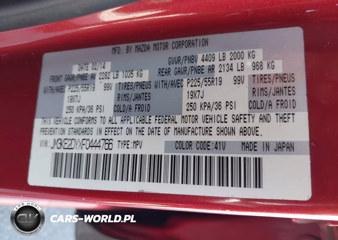 2015 Mazda Cx-5 Grand Touring VIN:JM3KE2DYXF0444766 - 9