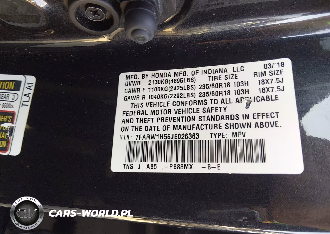 2018 Honda Cr-V Ex VIN:7FARW1H56JE026363 - 9