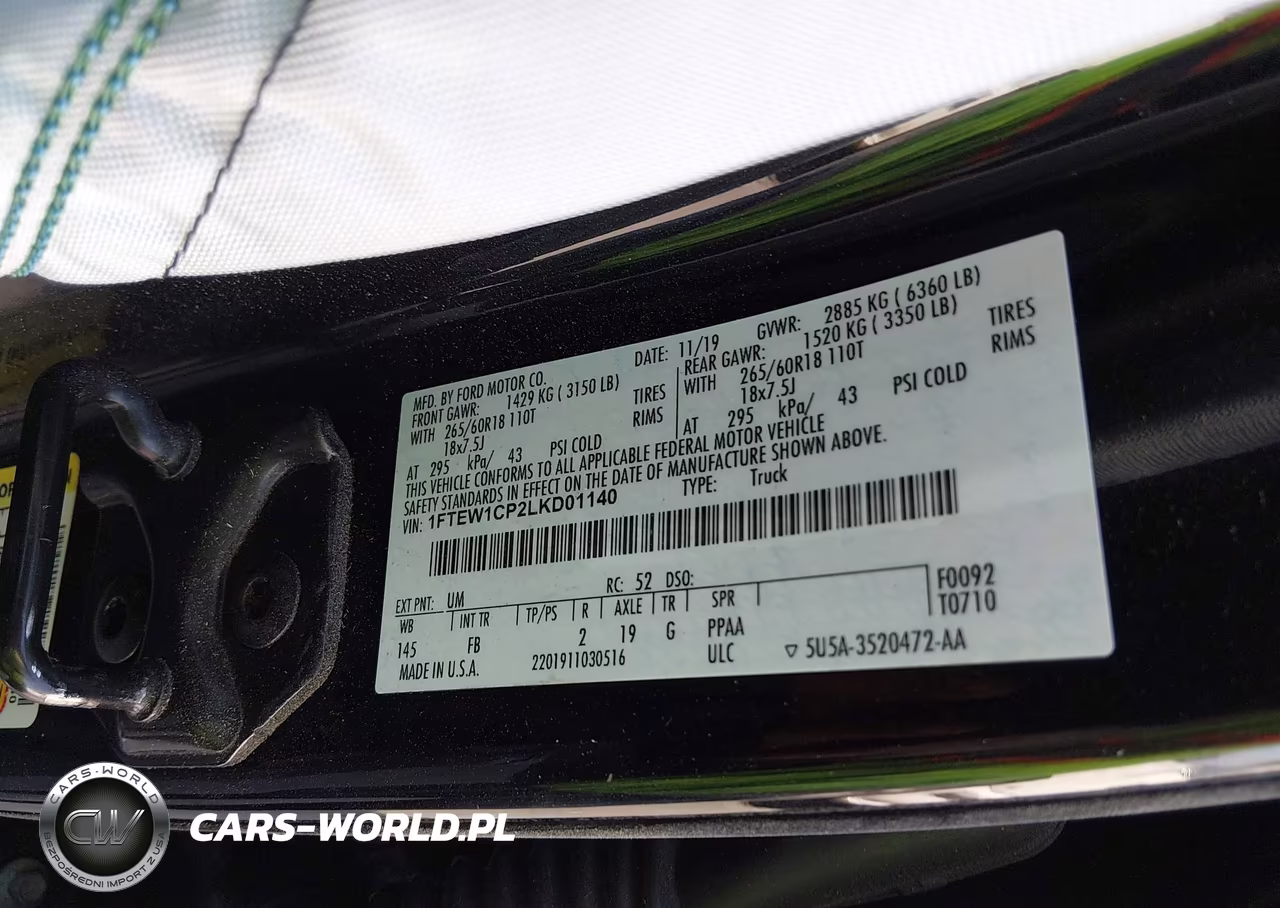 2020 Ford F-150 Xlt VIN:1FTEW1CP2LKD01140 - 9