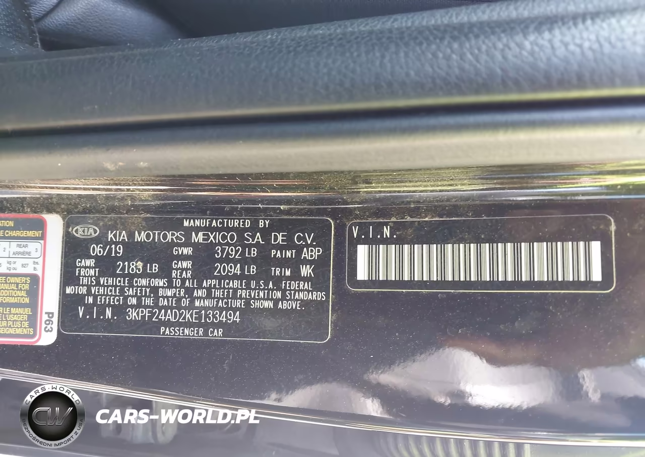 2019 Kia Forte Lxs VIN:3KPF24AD2KE133494 - 9