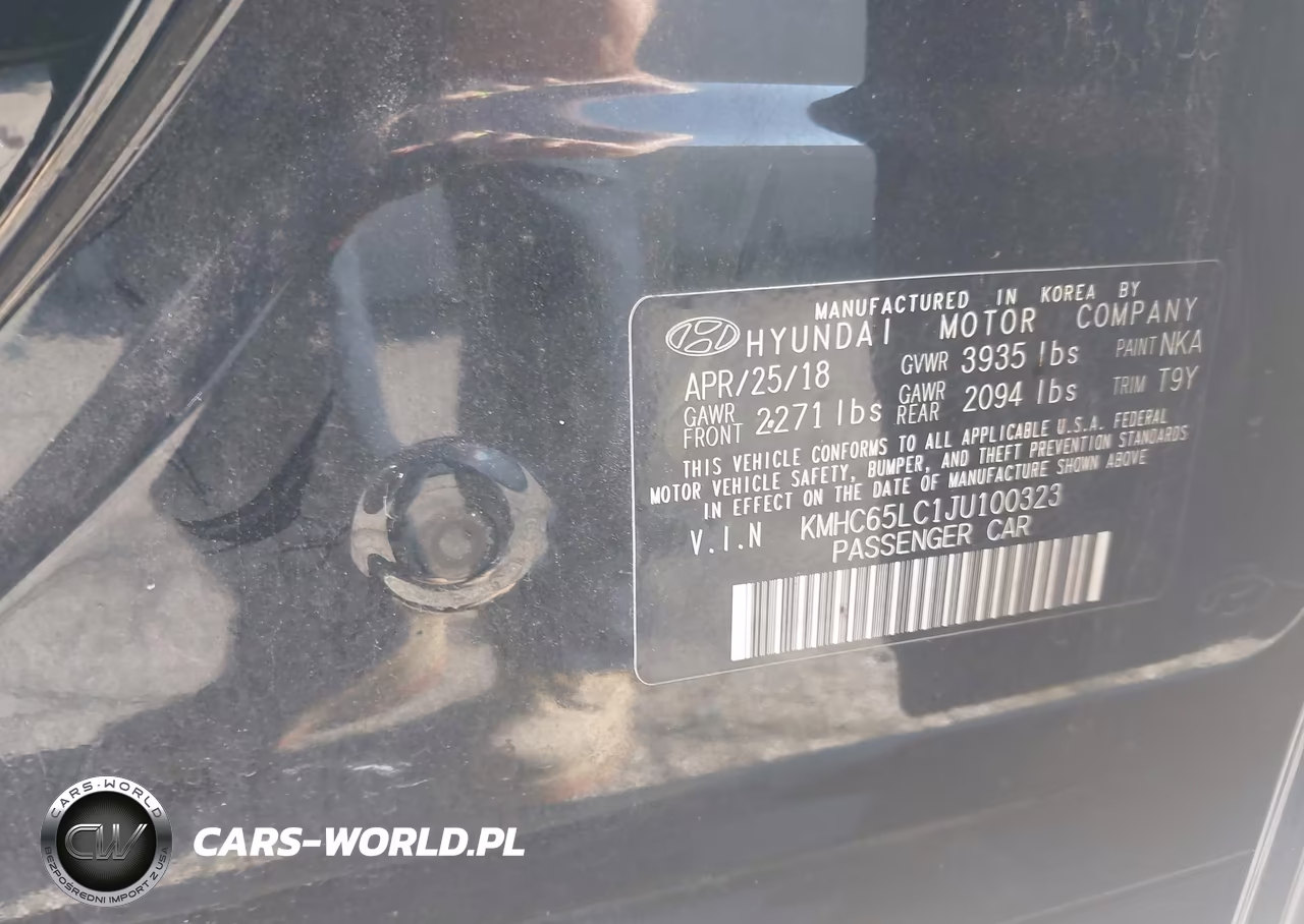 2018 Hyundai Ioniq Hybrid Blue VIN:KMHC65LC1JU100323 - 9