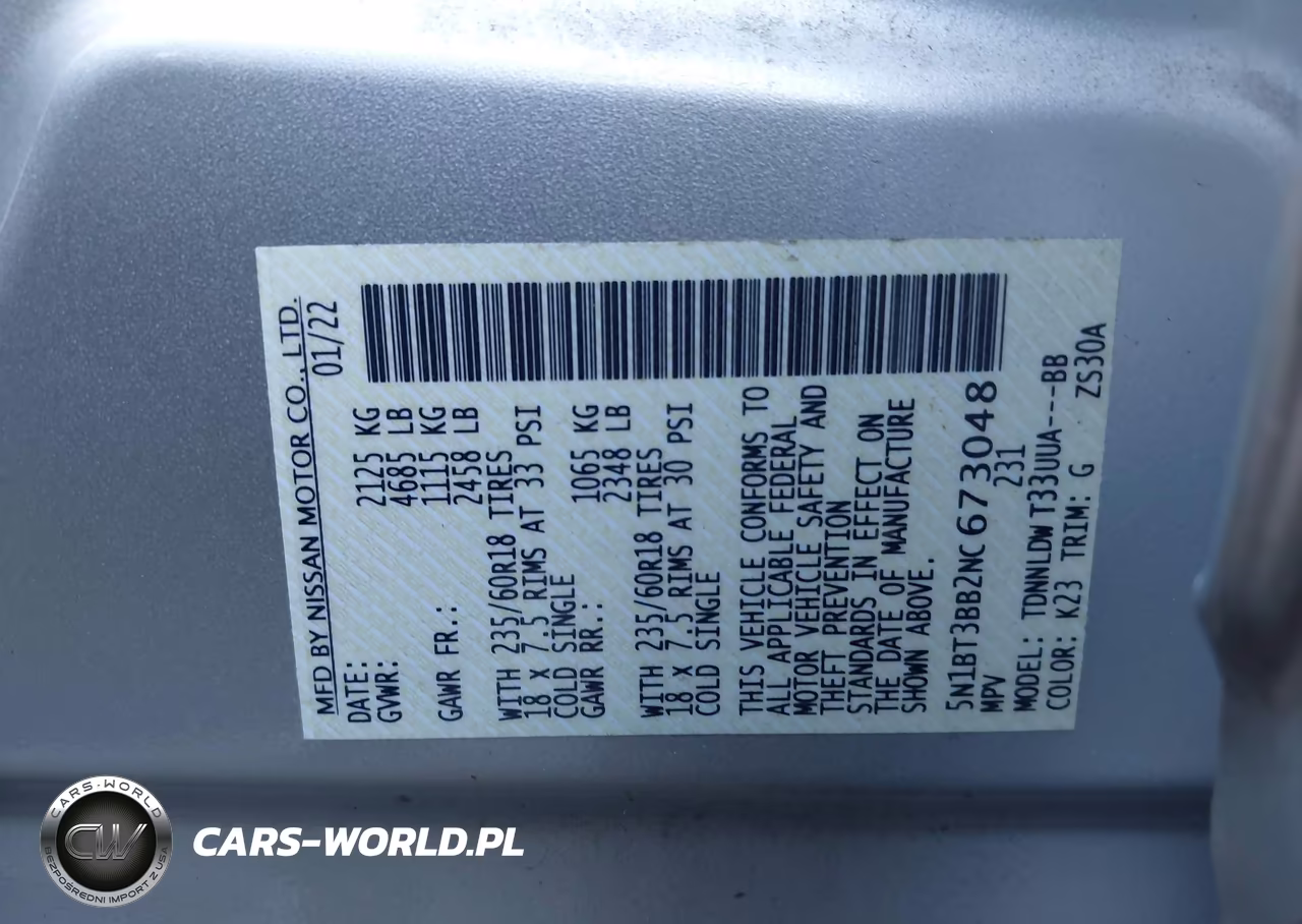 2022 Nissan Rogue Sv Intelligent Awd VIN:5N1BT3BB2NC673048 - 9