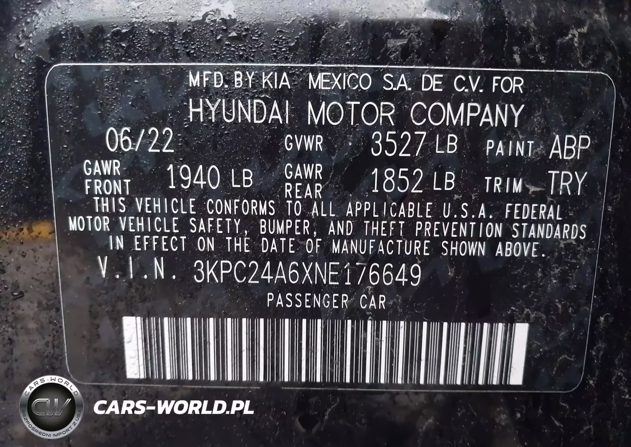 2022 Hyundai Accent Sel VIN:3KPC24A6XNE176649 - 9