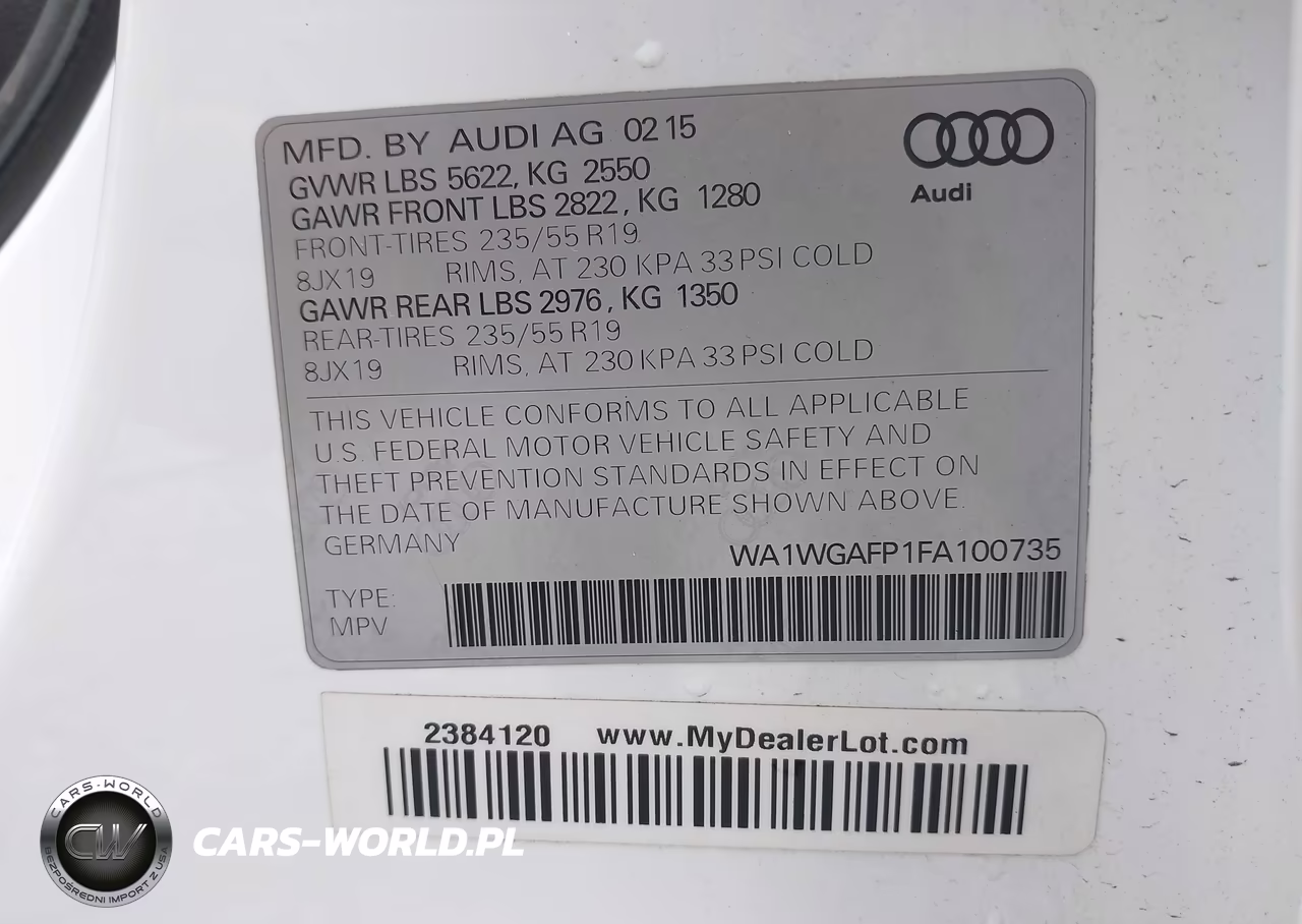 2015 Audi Q5 3.0T Premium Plus VIN:WA1WGAFP1FA100735 - 9