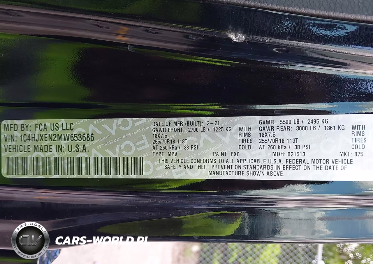 2021 Jeep Wrangler Unlimited Sahara 4X4 VIN:1C4HJXEN2MW653686 - 9