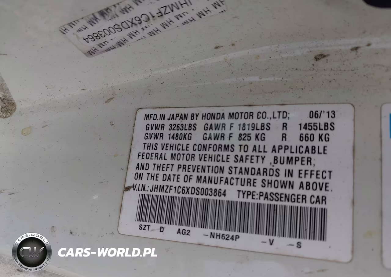 2013 Honda Cr-Z Ex VIN:JHMZF1C6XDS003864 - 9
