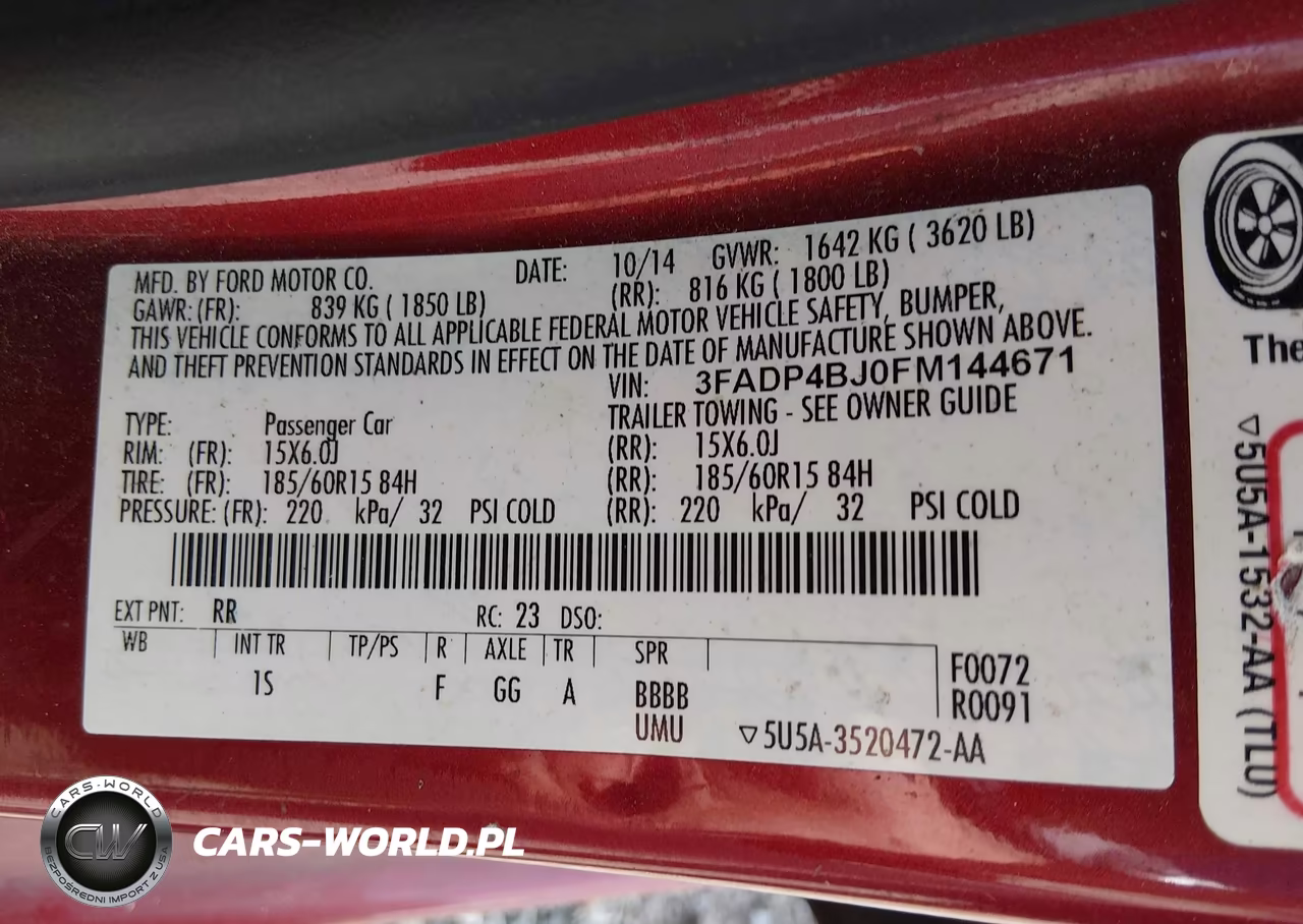 2015 Ford Fiesta Se VIN:3FADP4BJ0FM144671 - 9