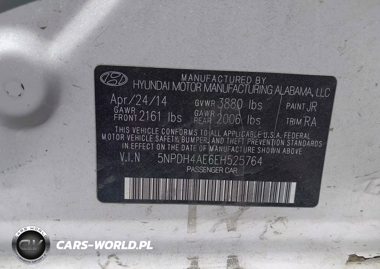 2014 Hyundai Elantra Se VIN:5NPDH4AE6EH525764 - 9