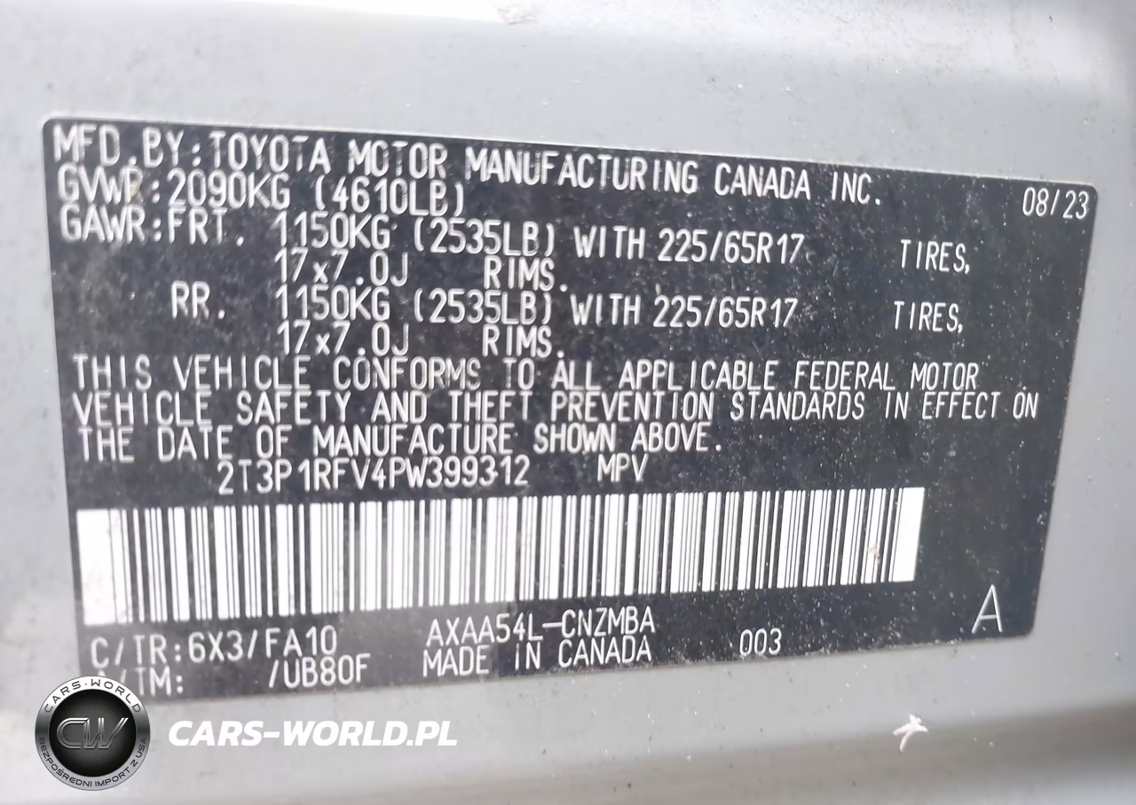 2023 Toyota Rav4 Xle VIN:2T3P1RFV4PW399312 - 9