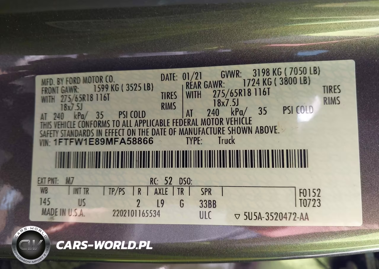 2021 Ford F-150 Xlt VIN:1FTFW1E89MFA58866 - 9