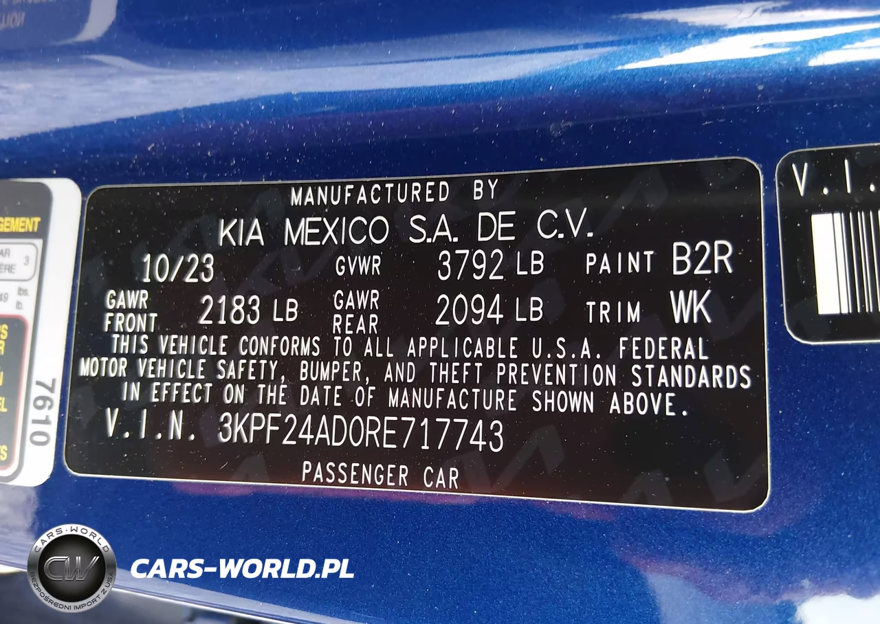 2024 Kia Forte Lxs VIN:3KPF24AD0RE717743 - 9