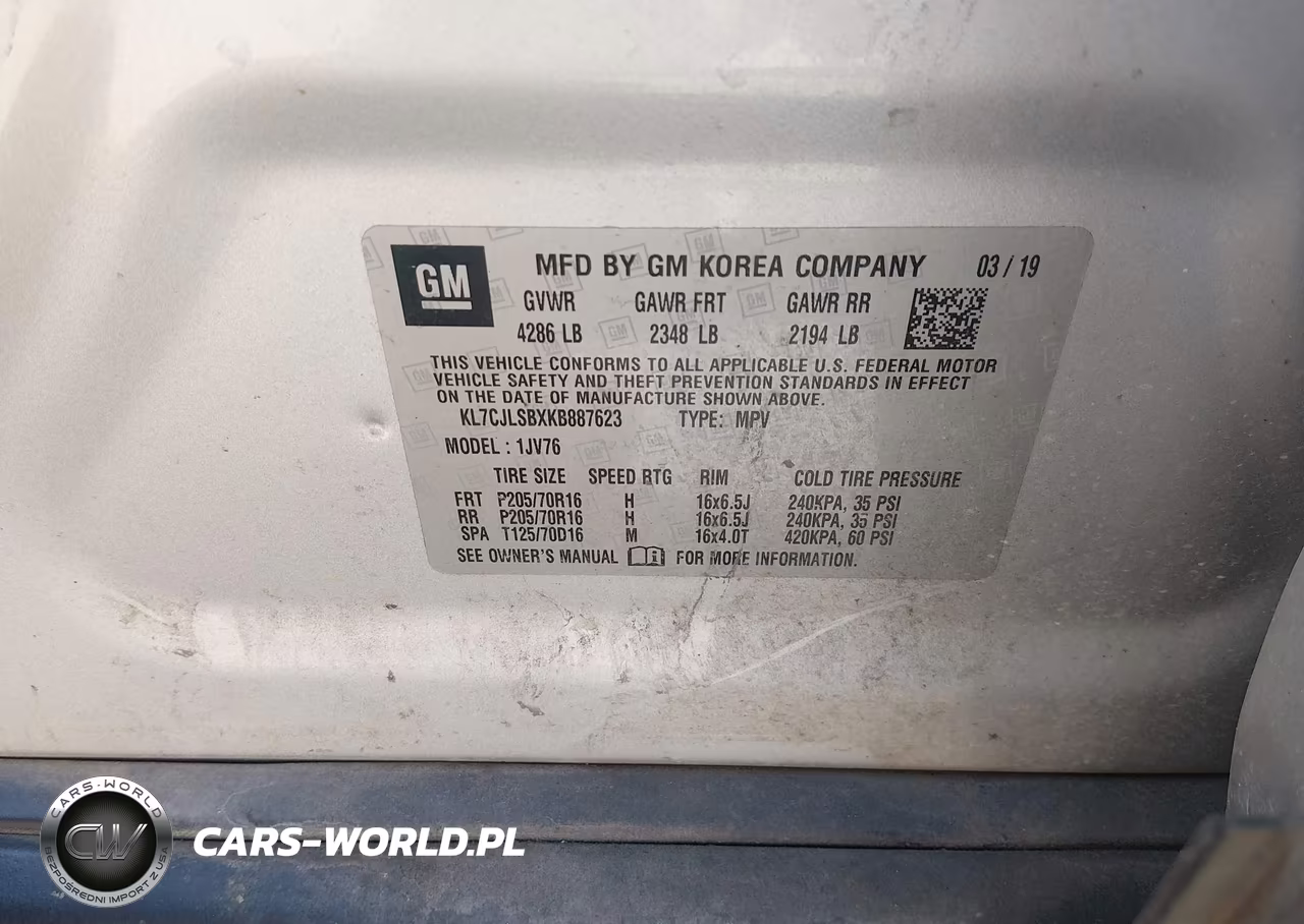 2019 Chevrolet Trax Lt VIN:KL7CJLSBXKB887623 - 9