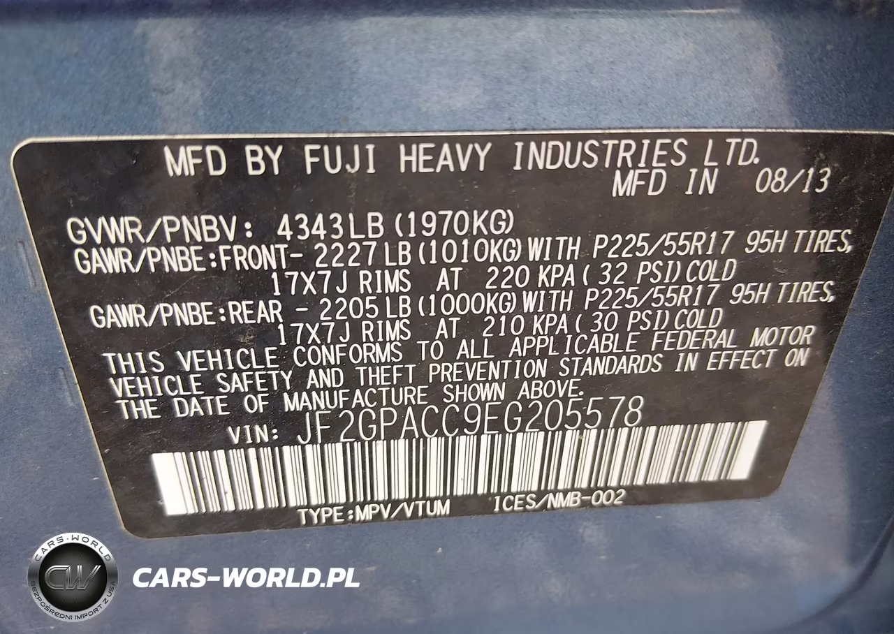 2014 Subaru Xv Crosstrek 2.0I Premium VIN:JF2GPACC9EG205578 - 9