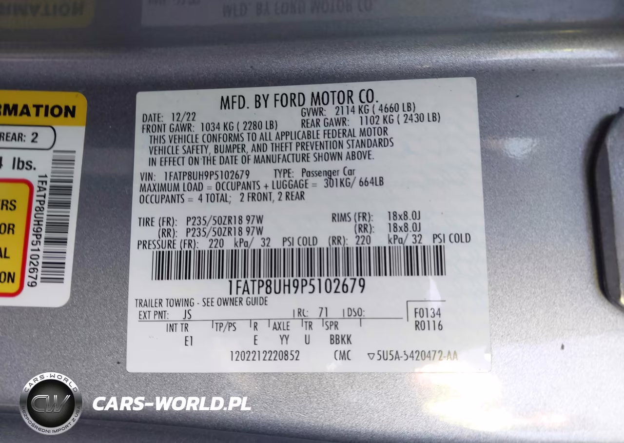 2023 Ford Mustang Ecoboost Premium VIN:1FATP8UH9P5102679 - 9