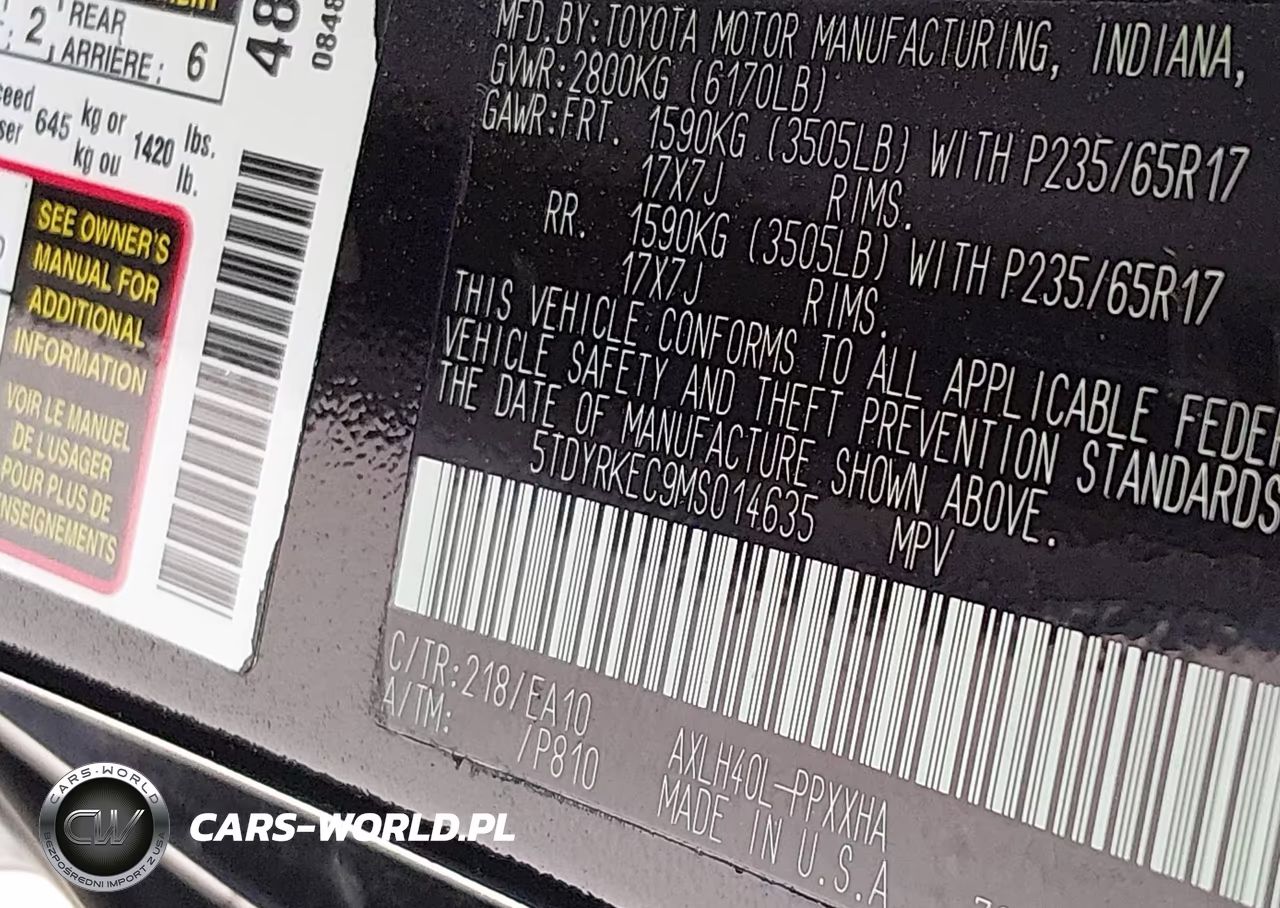 2021 Toyota Sienna Xle VIN:5TDYRKEC9MS014635 - 9