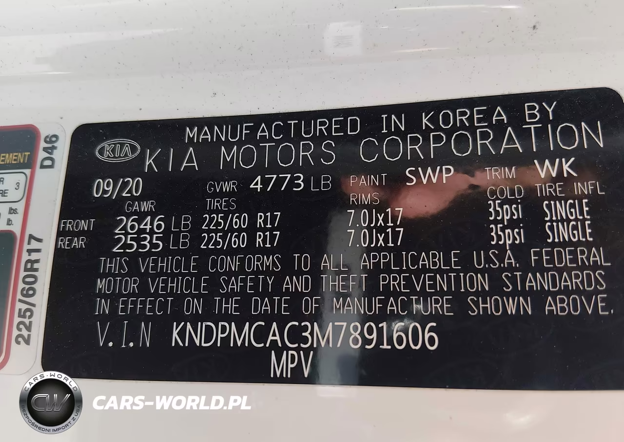 2021 Kia Sportage Lx VIN:KNDPMCAC3M7891606 - 9