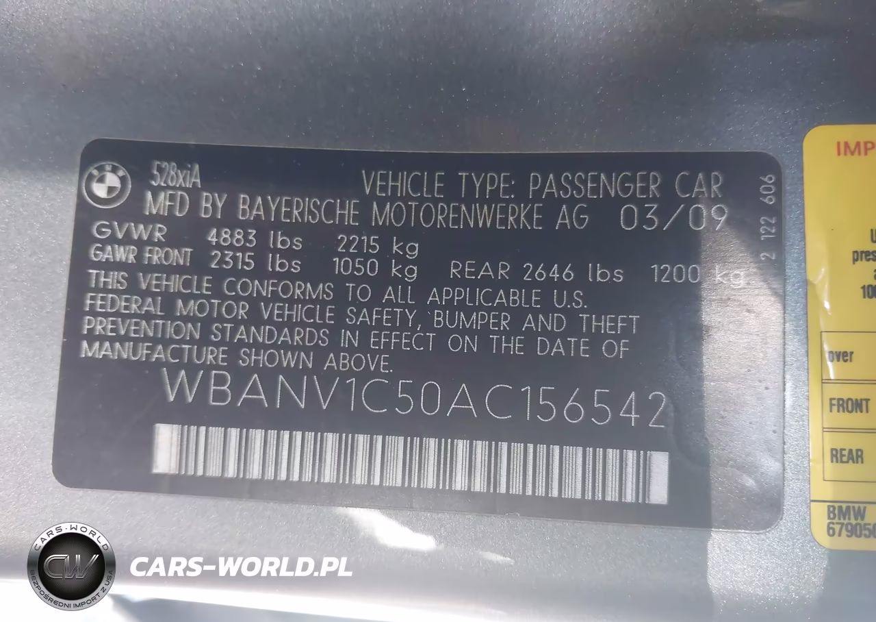 2010 BMW 528I xDrive VIN:WBANV1C50AC156542 - 9