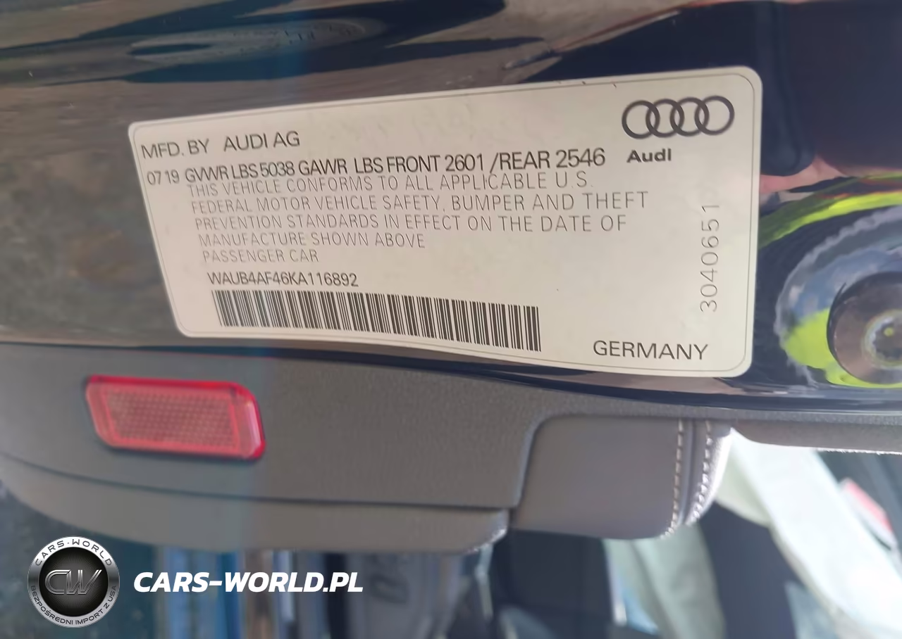 2019 Audi S4 3.0T Premium VIN:WAUB4AF46KA116892 - 9