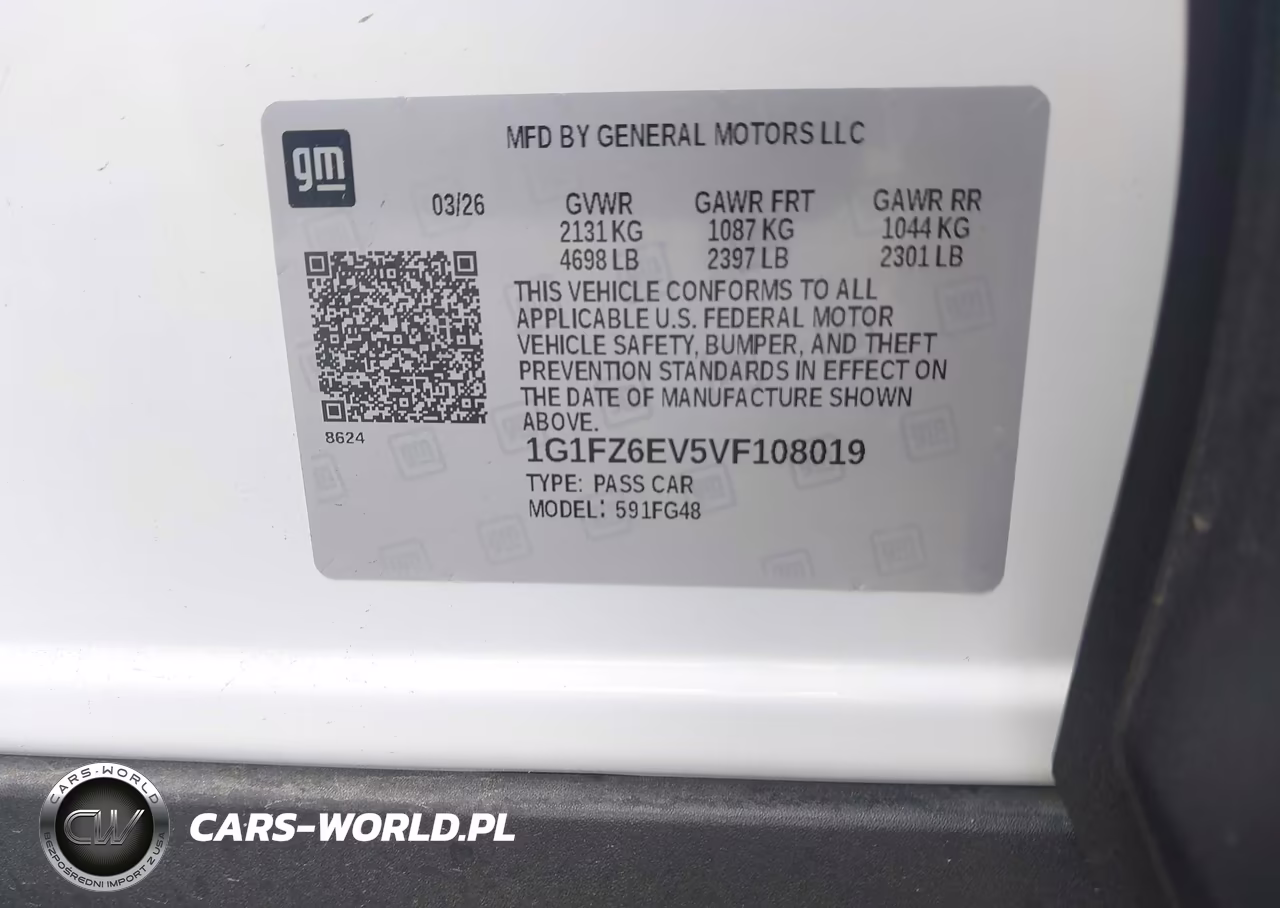 2027 Chevrolet Bolt Rs Fwd VIN:1G1FZ6EV5VF108019 - 9