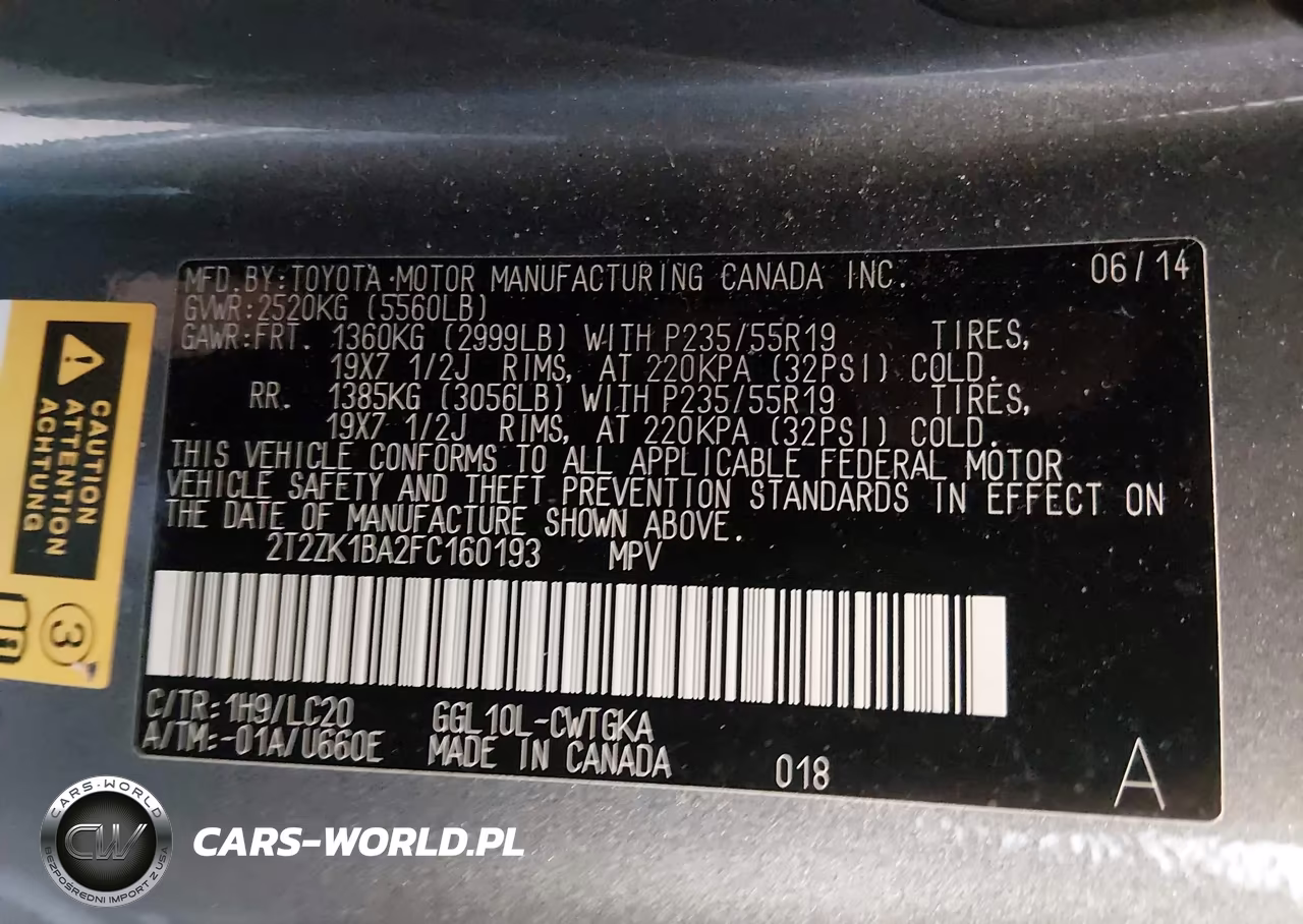 2015 Lexus Rx 350 VIN:2T2ZK1BA2FC160193 - 9