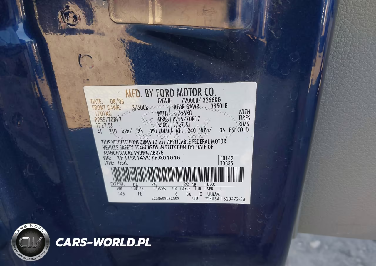 2007 Ford F-150 Fx4-Lariat-Xl-Xlt VIN:1FTPX14V07FA01016 - 9