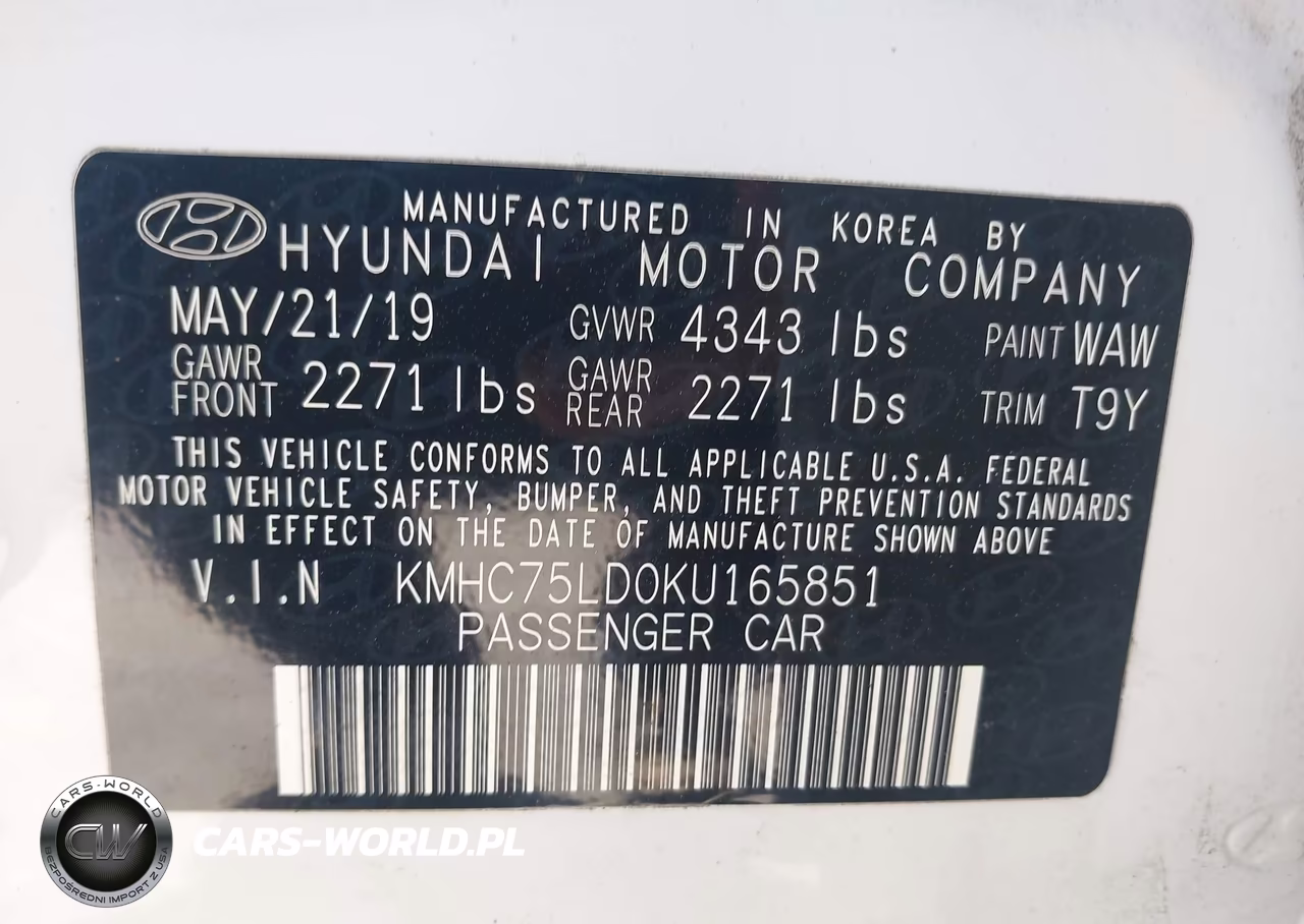 2019 Hyundai Ioniq Plug-In Hybrid Limited VIN:KMHC75LD0KU165851 - 9
