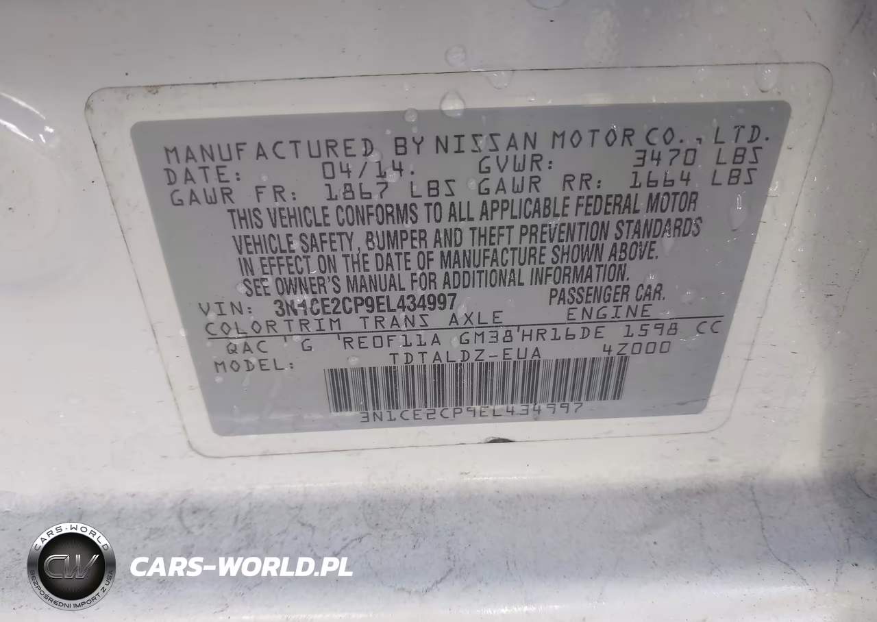 2014 Nissan Versa Note Sv VIN:3N1CE2CP9EL434997 - 9