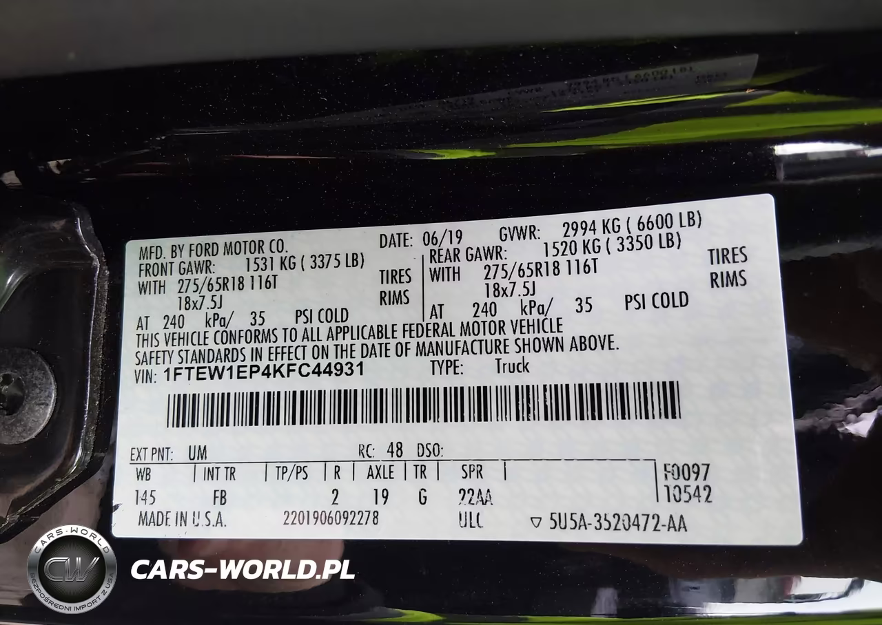 2019 Ford F-150 Xlt VIN:1FTEW1EP4KFC44931 - 9