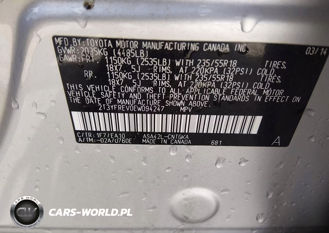 2014 Toyota Rav4 Limited VIN:2T3YFREV0EW094247 - 9
