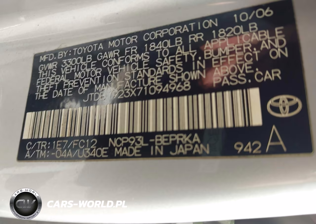 2007 Toyota Yaris VIN:JTDBT923X71094968 - 9