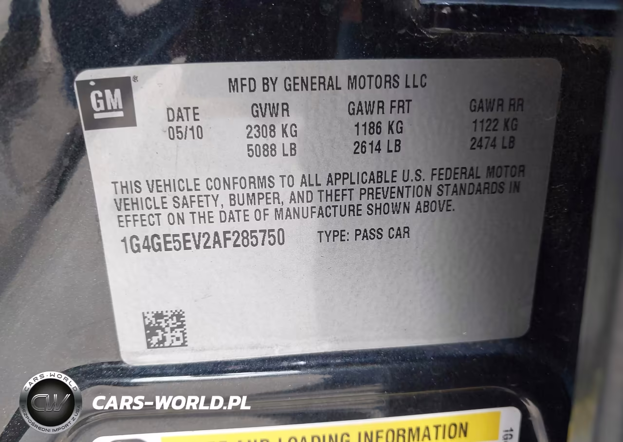 2010 Buick Lacrosse Cxs VIN:1G4GE5EV2AF285750 - 9