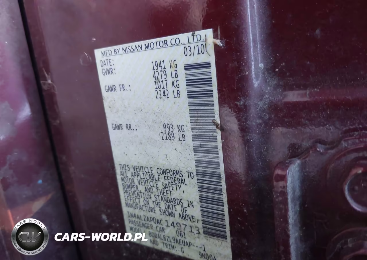 2010 Nissan Altima 2.5 VIN:1N4AL2AP0AC149713 - 9