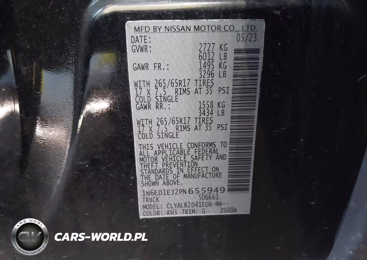 2023 Nissan Frontier Sv 4X2 VIN:1N6ED1EJ2PN655949 - 9