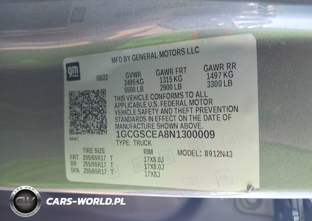 2022 Chevrolet Colorado 2Wd Short Box Lt VIN:1GCGSCEA8N1300009 - 9