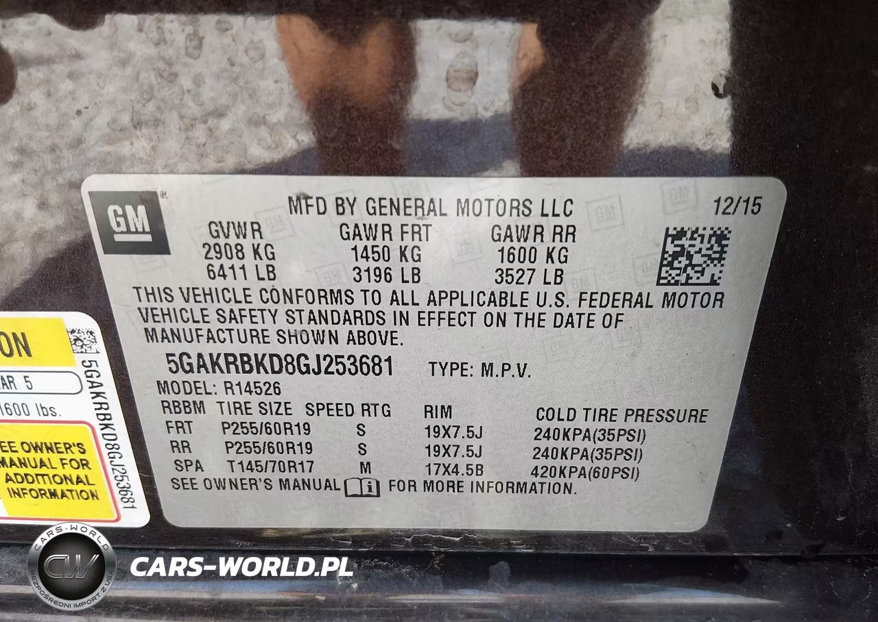 2016 Buick Enclave Leather VIN:5GAKRBKD8GJ253681 - 9