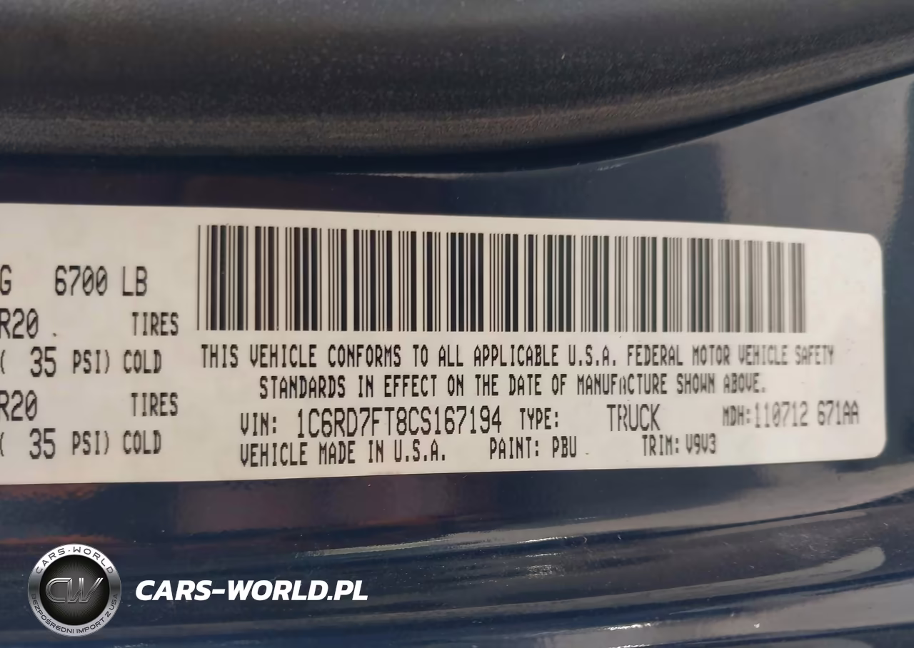 2012 Ram 1500 Express VIN:1C6RD7FT8CS167194 - 9