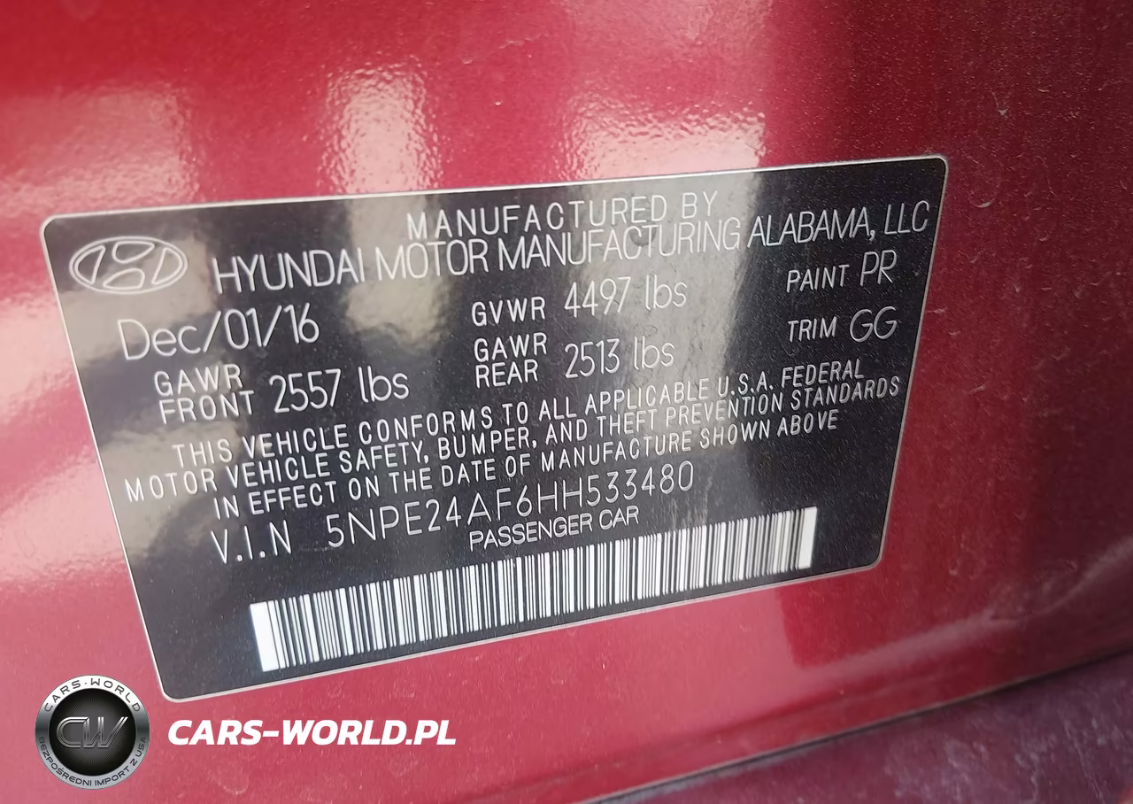 2017 Hyundai Sonata VIN:5NPE24AF6HH533480 - 9