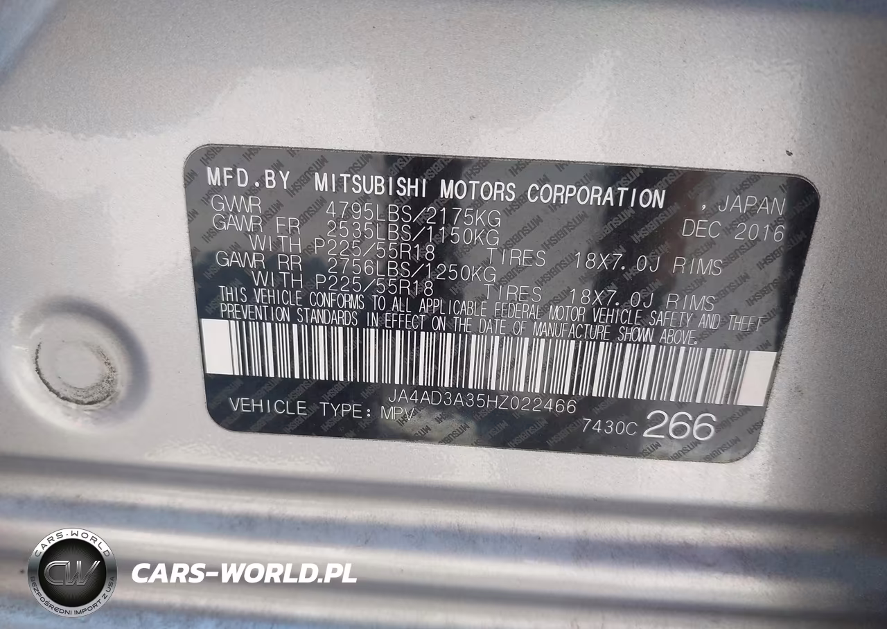 2017 Mitsubishi Outlander Se VIN:JA4AD3A35HZ022466 - 9