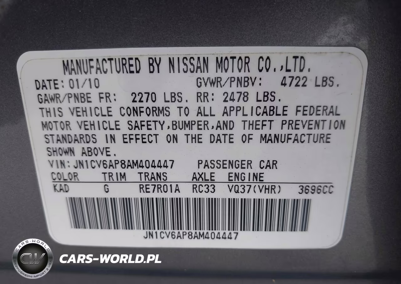 2010 Infiniti G37 Anniversary Edition VIN:JN1CV6AP8AM404447 - 9