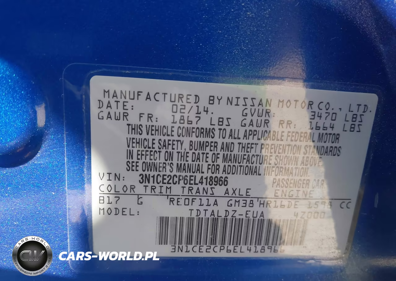 2014 Nissan Versa Note S (Sr)-S Plus-Sv VIN:3N1CE2CP6EL418966 - 9
