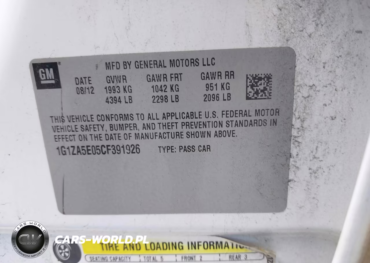 2012 Chevrolet Malibu Ls VIN:1G1ZA5E05CF391926 - 9