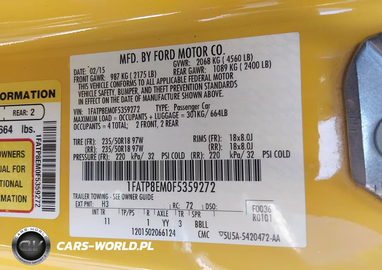 2015 Ford Mustang V6 VIN:1FATP8EM0F5359272 - 9