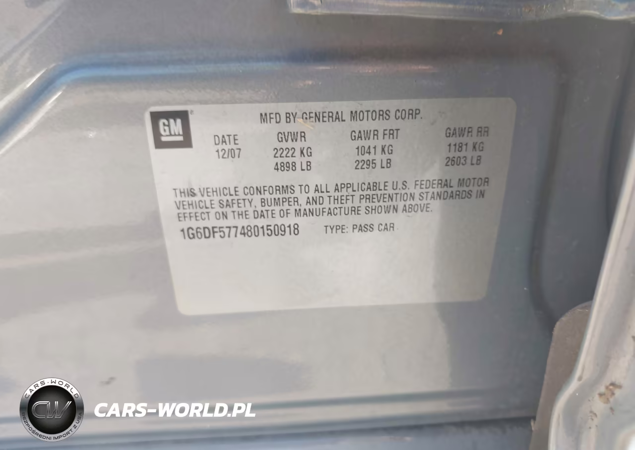 2008 Cadillac Cts Standard VIN:1G6DF577480150918 - 9